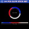 imageJOYIN 72 Pcs July 4th Glow Sticks Bulk with Connectors Red White Blue 3 Colors In 1 Glow in The Dark Stick Light Up Bracelets ampamp Necklaces for Kids ampamp Adults Party Favor Supplies For Independence Day
