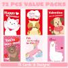 imageJOYIN 72 Pcs Valentines Day Animal Cards Valentine Greeting Card with Envelopes for Hearts Day Classroom Exchange Kids Holiday Crafting Wedding Cards Valentines Party Favor 6 Styles