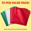 imageJOYIN 72 Sheets Christmas Tissue Paper Assortment Red Green ampamp White in 20quot x 20quot for Christmas Wrapping Tissue Paper Party Supply
