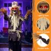 imageJOYIN 72quot Halloween Animatronics Scarecrow Decoration Outdoor Standing Ghost Prop with Motion Light Sound Scary Animated Decor for Yard Farm Garden Indoor Haunted HouseScarecrow