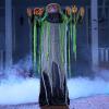 imageJOYIN 72quot Halloween Animatronics Scarecrow Decoration Outdoor Standing Ghost Prop with Motion Light Sound Scary Animated Decor for Yard Farm Garden Indoor Haunted HousePumpkin