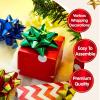 imageJOYIN 75 PCS 3 Inch Christmas Self Adhesive Gift Bows and 2 Rolls of Christmas Curling Ribbons for Baskets Wine Bottles Decoration Gift Wrapping and Decoration PresentGolden  Blue  Green  Red  Silver