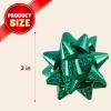 imageJOYIN 75 PCS 3 Inch Christmas Self Adhesive Gift Bows and 2 Rolls of Christmas Curling Ribbons for Baskets Wine Bottles Decoration Gift Wrapping and Decoration PresentGolden  Blue  Green  Red  Silver