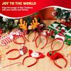 imageJOYIN 8 PCS Christmas Headbands Head Hat Toppers Costume Accessories for Kids Girls Boys Christmas Parties Xmas Holiday Party Favors Photo Booth