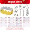 imageJOYIN 8 Pack Christmas NonSnap Party Favor Red Check Plaid Table Favor Includes Party Hat Jokes ampamp Gifts Xmas Gifts Prizes for Christmas Holiday Dinner Traditions