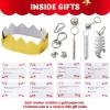 imageJOYIN 8 Pack Christmas Party Favor NonSnap Blue ampamp White Snowflake Design Party Table Favors with Holiday Party Favor Supplies for Kids and Adults Christmas Parties Dinners and HolidaysGoldSilver Snowflakes