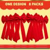 imageJOYIN 8 Pack Christmas Red Velvet Bows 26quot Long by 10quot Wide Decorative Christmas Bows for Wreath Garland Tree Decor Indoor Outdoor Holiday DecorationsRed