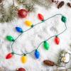 imageJOYIN 9 Packs Christmas Necklace LED Light Up Necklaces 9 Bulbs LED Holiday Party Favor Costume Accessories for Christmas Xmas Favor Party Supply