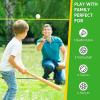 imageJOYIN Badminton Pickleball Net 17 Ft Adjustable Portable Net for Junior Tennis Kids Volleyball ampamp Soccer Tennis Badminton Net Set for Backyard Games  Easy Setup Sports Net with Poles17 Ft Tall