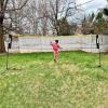 imageJOYIN Badminton Pickleball Net 17 Ft Adjustable Portable Net for Junior Tennis Kids Volleyball ampamp Soccer Tennis Badminton Net Set for Backyard Games  Easy Setup Sports Net with Poles17 Ft Tall