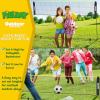 imageJOYIN Badminton Pickleball Net 17 Ft Adjustable Portable Net for Junior Tennis Kids Volleyball ampamp Soccer Tennis Badminton Net Set for Backyard Games  Easy Setup Sports Net with Poles17 Ft Tall