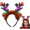 imageJOYIN Christmas 2PCS Light Up Cute Reindeer Headband Adult Kids Party Favor Supplies Xmas Accessories for Christmas Holiday Parties Annual Holiday Photos BoothElk