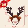 imageJOYIN Christmas 2PCS Light Up Cute Reindeer Headband Adult Kids Party Favor Supplies Xmas Accessories for Christmas Holiday Parties Annual Holiday Photos BoothReindeer