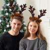 imageJOYIN Christmas 2PCS Light Up Cute Reindeer Headband Adult Kids Party Favor Supplies Xmas Accessories for Christmas Holiday Parties Annual Holiday Photos BoothReindeer