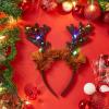 imageJOYIN Christmas 2PCS Light Up Cute Reindeer Headband Adult Kids Party Favor Supplies Xmas Accessories for Christmas Holiday Parties Annual Holiday Photos BoothElk