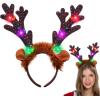 imageJOYIN Christmas 2PCS Light Up Cute Reindeer Headband Adult Kids Party Favor Supplies Xmas Accessories for Christmas Holiday Parties Annual Holiday Photos BoothReindeer