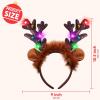 imageJOYIN Christmas 2PCS Light Up Cute Reindeer Headband Adult Kids Party Favor Supplies Xmas Accessories for Christmas Holiday Parties Annual Holiday Photos BoothElk