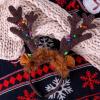 imageJOYIN Christmas 2PCS Light Up Cute Reindeer Headband Adult Kids Party Favor Supplies Xmas Accessories for Christmas Holiday Parties Annual Holiday Photos BoothReindeer