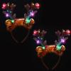 imageJOYIN Christmas 2PCS Reindeer Headband LightUp LED Antlers Reindeer Hat Holiday Headbands for Christmas Party Supplies and Holiday Parties Favors ONE SIZE FITS ALL