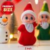 imageJOYIN Christmas 2PCS Tiny Elf Doll with 1 Red and 1 Green Elf Doll in Dark Skin with Christmas Dress Holiday Decoration Accessories Tiny Gift for Girls Boys Kids AdultsClassic