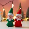 imageJOYIN Christmas 2PCS Tiny Elf Doll with 1 Red and 1 Green Elf Doll in Dark Skin with Christmas Dress Holiday Decoration Accessories Tiny Gift for Girls Boys Kids AdultsCute