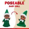 imageJOYIN Christmas 2PCS Tiny Elf Doll with 1 Red and 1 Green Elf Doll in Dark Skin with Christmas Dress Holiday Decoration Accessories Tiny Gift for Girls Boys Kids AdultsDark Skin