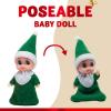 imageJOYIN Christmas 2PCS Tiny Elf Doll with 1 Red and 1 Green Elf Doll in Dark Skin with Christmas Dress Holiday Decoration Accessories Tiny Gift for Girls Boys Kids AdultsClassic