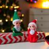 imageJOYIN Christmas 2PCS Tiny Elf Doll with 1 Red and 1 Green Elf Doll in Dark Skin with Christmas Dress Holiday Decoration Accessories Tiny Gift for Girls Boys Kids AdultsClassic