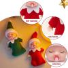 imageJOYIN Christmas 2PCS Tiny Elf Doll with 1 Red and 1 Green Elf Doll in Dark Skin with Christmas Dress Holiday Decoration Accessories Tiny Gift for Girls Boys Kids AdultsCute