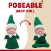 imageJOYIN Christmas 2PCS Tiny Elf Doll with 1 Red and 1 Green Elf Doll in Dark Skin with Christmas Dress Holiday Decoration Accessories Tiny Gift for Girls Boys Kids AdultsCute