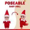 imageJOYIN Christmas 3PCS Tiny Elf Doll Christmas with 1 red1 Green and 1 Pink elf DollHoliday Decoration Accessories Tiny Gift for Girls Boys Kids AdultsPants
