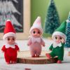 imageJOYIN Christmas 3PCS Tiny Elf Doll Christmas with 1 red1 Green and 1 Pink elf DollHoliday Decoration Accessories Tiny Gift for Girls Boys Kids AdultsPants