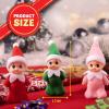 imageJOYIN Christmas 3PCS Tiny Elf Doll Christmas with 1 red1 Green and 1 Pink elf DollHoliday Decoration Accessories Tiny Gift for Girls Boys Kids AdultsSkirt
