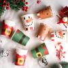 imageJOYIN Christmas 48 Pcs Paper Cup with Holiday Design 9 oz Xmas Disposable Dinnerware Cups Party Supplies for Hot and Cold BeveragesBright