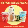 imageJOYIN Christmas 48 Pcs Paper Cup with Holiday Design 9 oz Xmas Disposable Dinnerware Cups Party Supplies for Hot and Cold BeveragesClassical