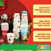 imageJOYIN Christmas 48 Pcs Paper Cup with Holiday Design 9 oz Xmas Disposable Dinnerware Cups Party Supplies for Hot and Cold BeveragesClassical