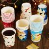 imageJOYIN Christmas 48 Pcs Paper Cup with Holiday Design 9 oz Xmas Disposable Dinnerware Cups Party Supplies for Hot and Cold BeveragesClassical