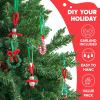 imageJOYIN Christmas Beaded Ornament Craft Make Up to 40 Hanging Ornaments of Snowman Christmas Tree Candy Canes and Wreaths for DIY Craft Xmas Gift Holiday Party Indoor DecorationAge 14