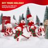 imageJOYIN Christmas Build Your Snowman Craft Kit 3 Pack DIY Snowman Christmas Craft Kit for Arts and Craft Activities Xmas Gift Stocking Stuffers for Kids Party Favor School Funny Toy