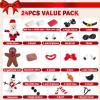 imageJOYIN Christmas Build Your Snowman Santa Claus and Gingerbread Man Craft Kit 3 Packs Christmas Craft Kit for Arts and Craft Activities Xmas DIY Gift Stocking Stuffers for Kids Party Favor