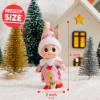 imageJOYIN Christmas Elf Plush Doll Pink Tiny Soft Plush Christmas Elf Doll with Pattern for Holiday Decorations DressUp PartyFloral