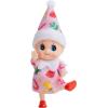 imageJOYIN Christmas Elf Plush Doll Pink Tiny Soft Plush Christmas Elf Doll with Pattern for Holiday Decorations DressUp PartyFloral