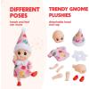 imageJOYIN Christmas Elf Plush Doll Pink Tiny Soft Plush Christmas Elf Doll with Pattern for Holiday Decorations DressUp PartyFloral