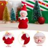 imageJOYIN Christmas Elf Plush Doll Red Tiny Elf Doll Sleeping with Pacifier Soft Plush Accessories for Christmas Holiday Decorations DressUp PartyRed