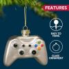imageJOYIN Christmas Glass Video Game Controller Small Ornament Blown Mini Black and White 2Pieces Set for Tree Hanging Ornament Outdoor Christmas Decorations Indoor