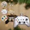 imageJOYIN Christmas Glass Video Game Controller Small Ornament Blown Mini Black and White 2Pieces Set for Tree Hanging Ornament Outdoor Christmas Decorations Indoor