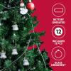 imageJOYIN Christmas Set of 12Pcs Spun Angel Ornament Clear Angel Hanging Ornaments with LED Lights for Christmas Tree Decorations Xmas Party Favor