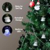 imageJOYIN Christmas Set of 12Pcs Spun Angel Ornament Clear Angel Hanging Ornaments with LED Lights for Christmas Tree Decorations Xmas Party Favor