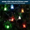 imageJOYIN Christmas Set of 12Pcs Spun Angel Ornament Clear Angel Hanging Ornaments with LED Lights for Christmas Tree Decorations Xmas Party Favor