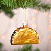 imageJOYIN Christmas Taco and Burrito Ornament 2 pcs Glass Blown Set Handcrafted for Tree Hanging Ornament Outdoor Christmas Decorations Indoor